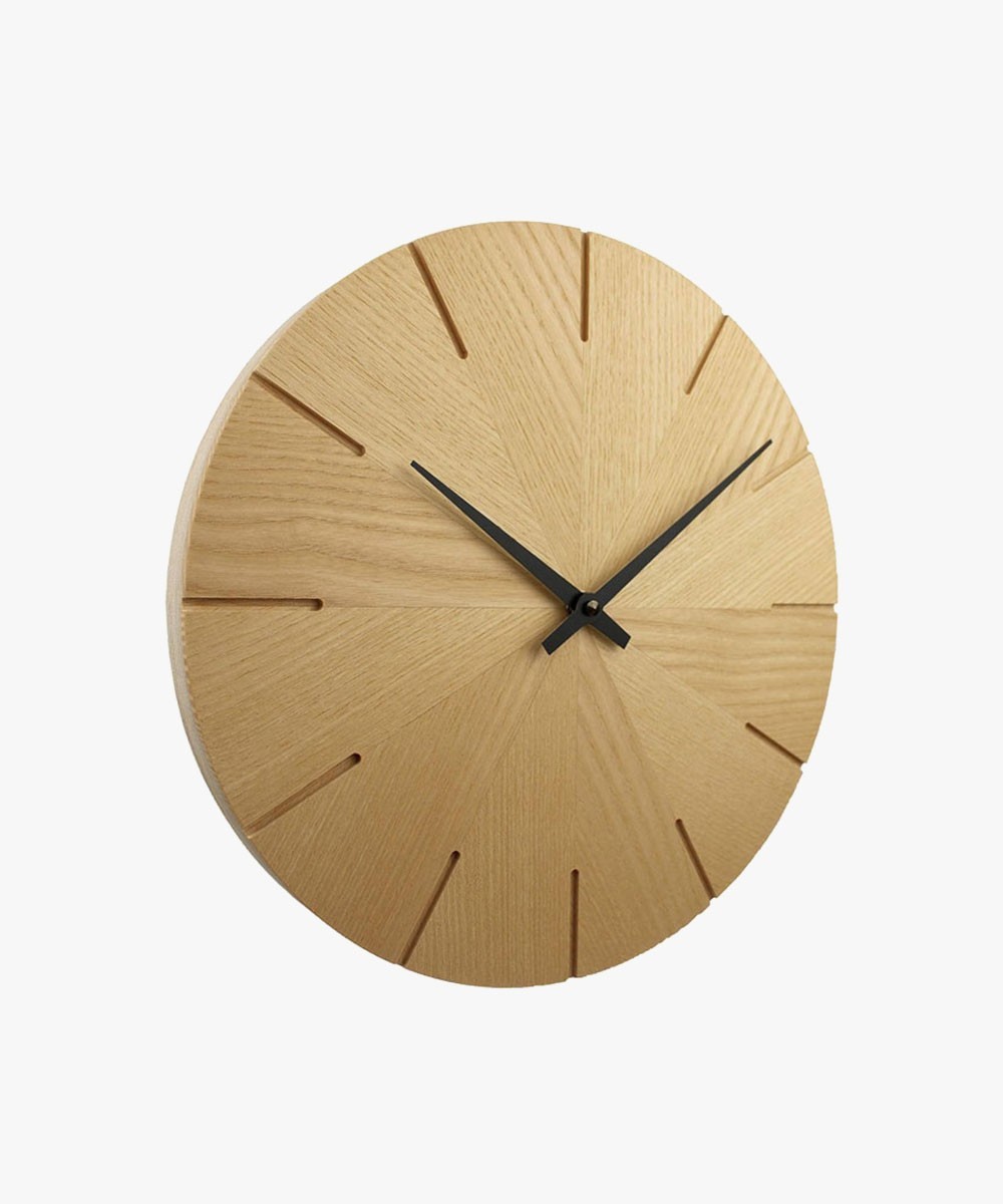 Natuhr Boom Oak Wood Radio Wall Clock