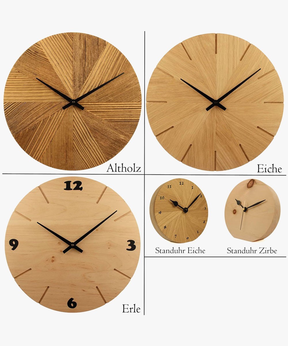 Natuhr Boom Oak Wood Radio Wall Clock