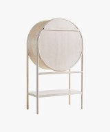 New West Natural Cane Storage Bar Cabinet
