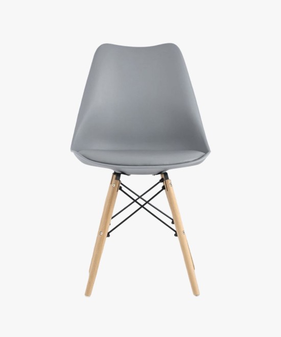 Eames Plastic Armless Chair With Wooden Legs