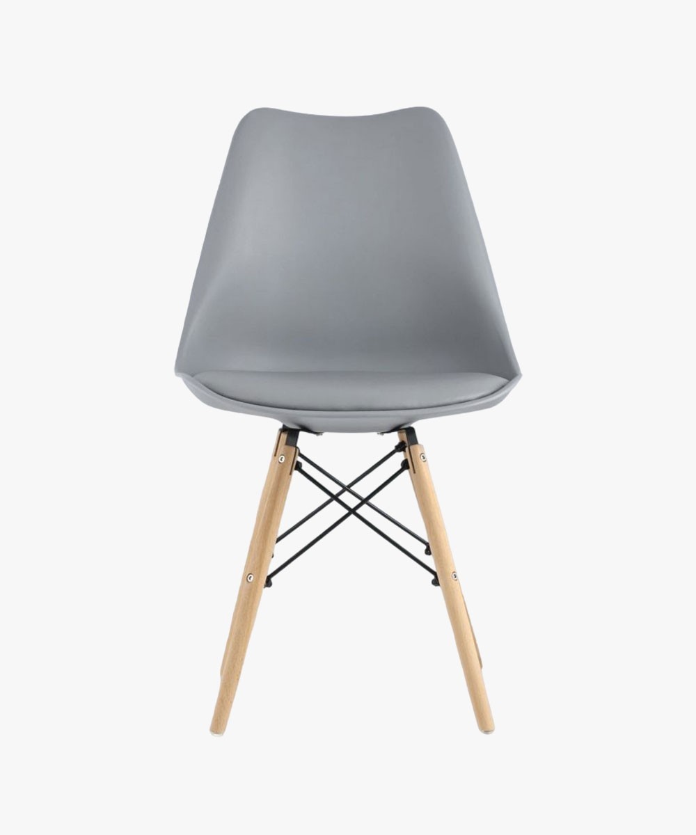 Eames Plastic Armless Chair With Wooden Legs