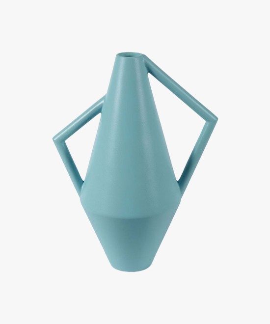 Atipico Small Ceramic Kora Vase Silk Blue